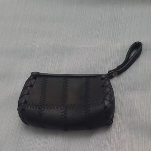 Black Leather Coin Purse